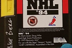 Jeremy Roenick Autographed NHL94 Sega Cartridge